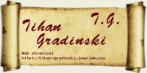 Tihan Gradinski vizit kartica